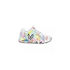 Femme UNO-SPREAD THE LOVE Skechers WMLT 155507 Blanc Skechers. Białe obuwie sportowe damskie Skechers, bez wzorów, z gumy, bez zapięcia. Za 456.00 zł.