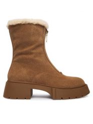 Coach Botki Leah Platform CCH85 Brązowy. Brązowe botki damskie Coach, bez wzorów, ze skóry, bez obcasa, na płaskiej podeszwie, bez zapięcia. Za 1,649.00 zł.
