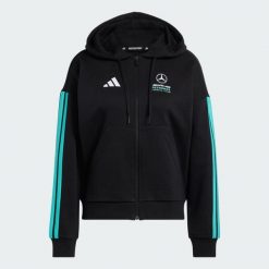 Bluza Z Kapturem Mercedes - Amg Petronas Formula 1 Team Dna Full Zip. Czarne bluzy damskie Adidas, xl, bez wzorów, sportowe, bez ramiączek, z kapturem. Za 279.00 zł.