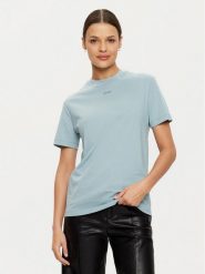 Calvin Klein T-Shirt K20K207519 Błękitny Regular Fit. Niebieskie t-shirty damskie Calvin Klein, m, bez wzorów, z bawełny, bez kołnierzyka, bez ramiączek. Za 109.99 zł.