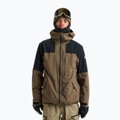 Kurtka snowboardowa męska Quiksilver Forever Stretch GTX. Brązowe kurtki męskie Quiksilver, na zimę, m, bez wzorów, z gore-texu, sportowe, bez kaptura. Za 1,503.55 zł.
