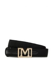 Marciano Guess Pasek Damski 4BGZ13 7229A Czarny. Czarne paski damskie Marciano Guess, z aplikacjami, z materiału. Za 189.99 zł.