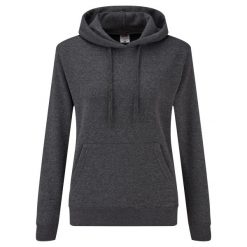 Bluza Damska Z Kapturem Classic Heather. Szare bluzy damskie fruit of the loom, s, bez wzorów, bez ramiączek, z kapturem. Za 123.99 zł.