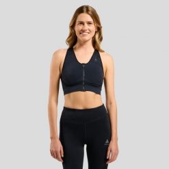 Stanik damski Odlo SEAMLESS HIGH Sport bra. Czarne bielizna sportowa damska ODLO, bez wzorów. Za 289.99 zł.