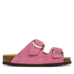 Klapki Scholl. Czerwone klapki damskie Scholl, bez wzorów, bez obcasa, bez zapięcia. Za 379.99 zł.