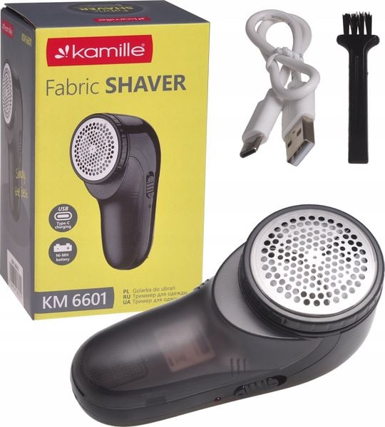 Golarka do ubrań Kamille 6601 - Bezprzewodowa golarka do tkanin, akumulatorowa, 3W. Golarki i trymery Kamille. Za 33.85 zł.