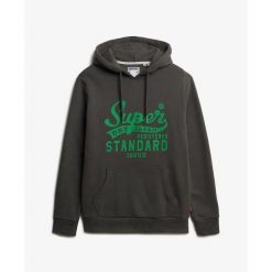 Bluza z kapturem Superdry Standard Script. Czarne bluzy sportowe męskie Superdry, m, bez wzorów, z kapturem. Za 369.65 zł.