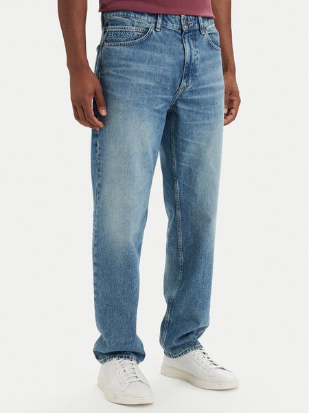 BOSS Jeansy Keyes-2 50566106 Niebieski Regular Fit. Niebieskie jeansy męskie Boss, z bawełny. Za 628.99 zł.