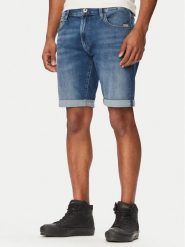 G-Star Raw Szorty jeansowe D10481-8968 Niebieski Regular Fit. Niebieskie szorty męskie G-Star Raw, bez wzorów, z bawełny, retro. Za 349.99 zł.