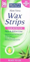 Beauty Formulas BEAUTY FORMULAS_Wax Strips Hair Remover plastry do depilacji twarzy i okolic bikini Aloe Vera 36szt. Stroje kąpielowe damskie Beauty Formulas, bez wzorów. Za 18.98 zł.