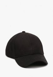 Czarna Czapka z Daszkiem z Bawełny z Możliwością Regulacji Ravzeri. Czarne czapki damskie Renee, bez wzorów, z bawełny, eleganckie. Za 19.99 zł.