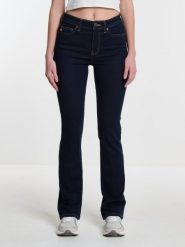 Jeansy damskie granatowe Adela Bootcut 505. Niebieskie jeansy damskie BIG STAR, bez wzorów, z bawełny. Za 299.99 zł.