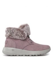 Skechers Botki On-The-Go Joy Plush Dreams 144042/LAV Fioletowy. Fioletowe botki damskie Skechers, bez wzorów, ze skóry, bez obcasa, na płaskiej podeszwie, bez zapięcia. Za 339.99 zł.