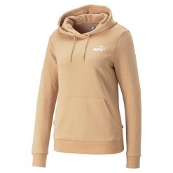 Bluza dresowa damska Puma ESS+ EMBROIDERY. Brązowe bluzy damskie Puma, m, bez wzorów, z dresówki, bez ramiączek, bez kaptura. Za 352.00 zł.
