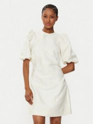 IVY OAK Sukienka koktajlowa Nissa IO117654 Écru Slim Fit. Sukienki damskie IVY & OAK, bez wzorów, z bawełny, wizytowe, bez kołnierzyka, bez ramiączek. Za 959.99 zł.
