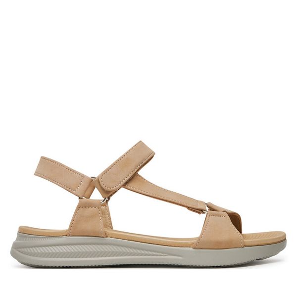 Sandały Clara Barson. Brązowe sandały damskie Clara Barson, bez wzorów, bez obcasa, na płaskiej podeszwie, bez zapięcia. Za 99.99 zł.