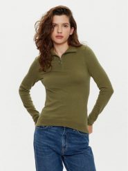 Vero Moda Sweter Happiness 10317993 Zielony Slim Fit. Zielone swetry nierozpinane damskie Vero Moda, xs, bez wzorów, z syntetyku, bez kołnierzyka, bez ramiączek. W wyprzedaży za 69.99 zł.