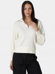 Sweter damski Luhta Eikkula. Brązowe swetry nierozpinane damskie Luhta, s, bez wzorów, z materiału, bez kołnierzyka, bez ramiączek. Za 305.57 zł.