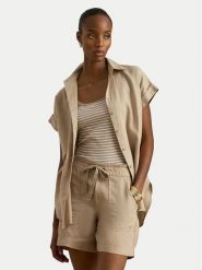 LAUREN RALPH LAUREN Koszula 200699152052 Beżowy Relaxed Fit. Brązowe koszule damskie Lauren Ralph Lauren, l, bez wzorów, ze lnu, bez kołnierzyka, bez ramiączek. Za 526.99 zł.