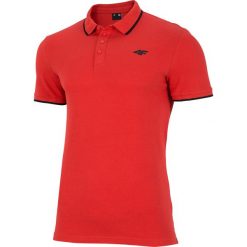 T-shirt męski TSM024 - czerwony. Czerwone t-shirty męskie 4F, m, bez wzorów, z bawełny, bez kołnierzyka, bez ramiączek. W wyprzedaży za 34.99 zł.