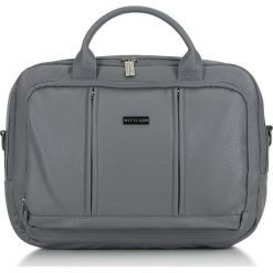 Torba na laptopa. Szare torby na laptopa damskie Wittchen, bez wzorów, ze skóry ekologicznej. W wyprzedaży za 129.90 zł.