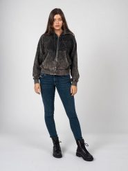 Diesel Bluza "Reggy" | A07099-0TEAK | Kobieta | Szary. Szare bluzy damskie Diesel, s, bez wzorów, z bawełny, bez ramiączek, z kapturem. W wyprzedaży za 549.00 zł.