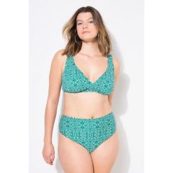 Damskie Figi od bikini figi wysoki stan nadruk ikatowy. Zielone bikini Ulla Popken, plus size, bez wzorów, z elastanu. Za 93.99 zł.