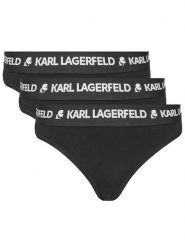 KARL LAGERFELD Komplet 3 par fig klasycznych A1W47148 Czarny. Czarne majtki damskie KARL LAGERFELD, z bawełny. Za 159.99 zł.