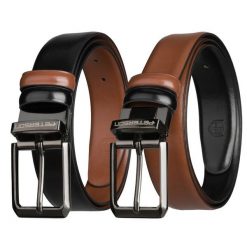 Skórzany, dwustronny pasek męski w czarnym i brązowym kolorze Peterson PTN LZB-34-BLACK-. Brązowe paski męskie Peterson, ze skóry, klasyczne. Za 69.99 zł.