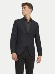 Jack & Jones Marynarka Solaris 12141107 Czarny Slim Fit. Czarne marynarki męskie Jack & Jones, m, bez wzorów, z syntetyku, biznesowe, bez kołnierzyka, bez ramiączek. Za 629.99 zł.