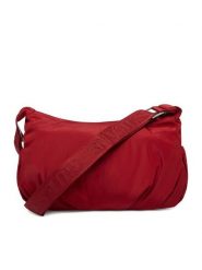 Guess Jeans Torebka CWBEO-GUESS-XC-003-09 Czerwony. Czerwone listonoszki damskie Guess Jeans, z aplikacjami, z jeansu, bez dodatków. Za 169.99 zł.