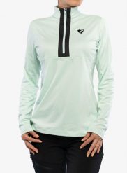 Bluza damska z zamkiem 1/2 Ziener Japra. Zielone bluzy damskie Ziener, na jesień, xl, bez wzorów, z elastanu, sportowe, bez ramiączek, bez kaptura. Za 179.99 zł.