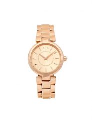 Armani Exchange Zegarek Audelle AX4408 Różowe złoto. Czerwone, analogowe zegarki damskie Armani Exchange, ze stali. Za 889.99 zł.