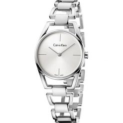 Calvin Klein Dainty Zegarek Srebrny. Szare zegarki damskie Calvin Klein, z materiału, srebrne. Za 1,146.95 zł.