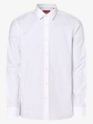 HUGO Koszula Mężczyźni Super Slim Fit Bawełna biały, 41. Białe koszule męskie Hugo, m, bez wzorów, z bawełny, klasyczne, bez kołnierzyka, bez ramiączek. Za 379.95 zł.