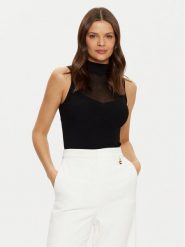 Marciano Guess Bluzka 5RGR20 5817Z Czarny Regular Fit. Czarne bluzki damskie Marciano Guess, xl, z aplikacjami, z wiskozy, bez kołnierzyka, bez ramiączek. Za 279.99 zł.
