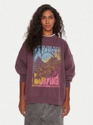 Roxy Bluza Lineup ERJFT05005 Fioletowy Oversize. Fioletowe bluzy damskie Roxy, xl, bez wzorów, z bawełny, bez ramiączek, bez kaptura. Za 299.99 zł.