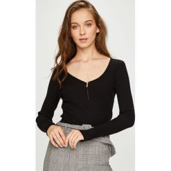 Morgan - Sweter. Czarne swetry nierozpinane damskie Morgan, l, bez wzorów, z dzianiny, bez kołnierzyka, bez ramiączek. W wyprzedaży za 79.90 zł.