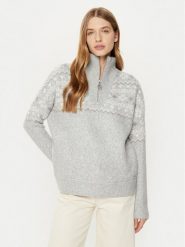Guess Sweter W4PR1A Z3LQ0 Szary Regular Fit. Szare swetry nierozpinane damskie Guess, l, z aplikacjami, z syntetyku, bez kołnierzyka, bez ramiączek. W wyprzedaży za 269.99 zł.
