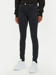 Guess Jeansy W4BAJ3 D5HA1 Czarny Skinny Fit. Czarne jeansy damskie Guess, z aplikacjami, z bawełny. Za 289.99 zł.