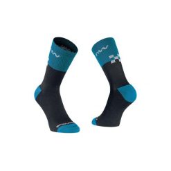 Skarpety rowerowe mtb NORTHWAVE EDGE czarno niebieskie. Czarne skarpetki damskie Northwave, bez wzorów. Za 35.00 zł.