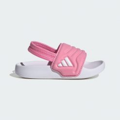 Klapki Adilette Estrap 2.0 Infants. Białe klapki męskie Adidas, bez wzorów, bez zapięcia. Za 99.95 zł.