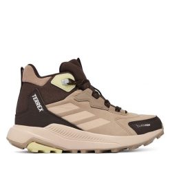 Trekkingi adidas. Brązowe obuwie trekkingowe damskie Adidas, bez zapięcia. Za 479.99 zł.
