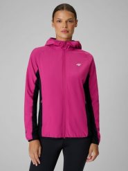 4F Bluza trekkingowa Primaloft Active damska - różowa M. Czerwone bluzy damskie 4F, l, bez wzorów, z materiału, klasyczne, bez ramiączek, bez kaptura. Za 249.99 zł.