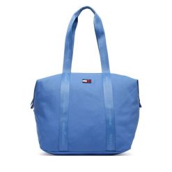 Torebka Tommy Jeans. Niebieskie shopperki damskie Tommy Jeans, bez wzorów, z jeansu, bez dodatków. Za 329.99 zł.