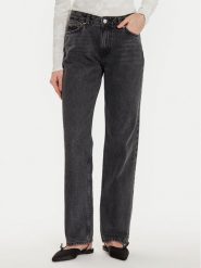 Gina Tricot Jeansy 21489 Czarny Straight Fit. Czarne jeansy damskie Gina Tricot, bez wzorów, z bawełny. Za 119.99 zł.