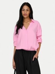 ONLY Koszula Zazima 15272523 Fioletowy Oversize. Fioletowe koszule damskie ONLY, l, bez wzorów, bez kołnierzyka, bez ramiączek. Za 199.99 zł.