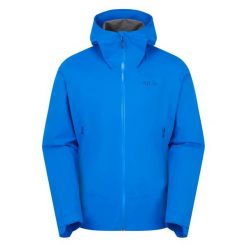 Kurtka przeciwdeszczowa męska Rab Downpour Light Jacket z kapturem. Szare kurtki męskie RAB, m, bez wzorów, sportowe, z kapturem. Za 539.99 zł.