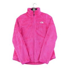 Second life - Kurtka polarowa TNF Pink Osito dla kobiet - Jak nowy. Czerwone kurtki sportowe damskie The North Face, m, bez wzorów, z materiału, bez ramiączek, bez kaptura, trekkingowe. Za 190.31 zł.