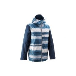 Kurtka snowboardowa i narciarska SNB JKT 100 męska. Niebieskie kurtki męskie WED'ZE, l, bez wzorów, z materiału, bez kaptura, snowboardowy, climacool (adidas). W wyprzedaży za 99.99 zł.